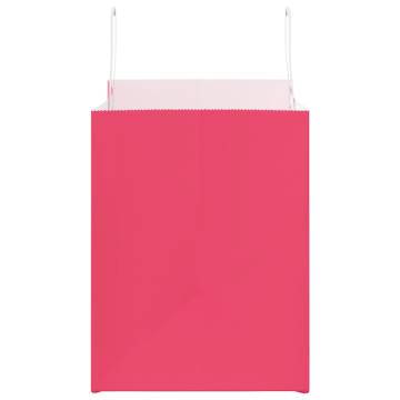 250 Pink Paper Bags with Handles - Eco-Friendly Packaging