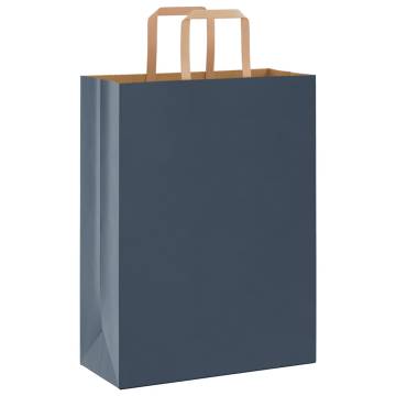 Paper Bags 50 pcs with Handles Blue - Eco-Friendly & Durable