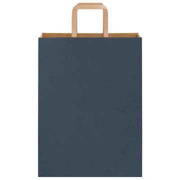 Paper Bags 50 pcs with Handles Blue - Eco-Friendly & Durable