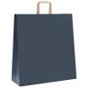 Blue Paper Bags with Handles - 50 pcs | Hipomarket