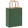 Eco-Friendly Green Paper Bags 250 pcs with Handles - 18x8x22 cm