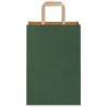 Eco-Friendly Green Paper Bags 250 pcs with Handles - Hipomarket