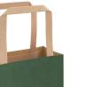 Eco-Friendly Green Paper Bags 250 pcs with Handles - Hipomarket