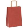 Red Paper Bags with Handles - 50 pcs Durable & Recyclable