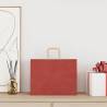 Red Paper Bags with Handles - 50 pcs | Eco-Friendly 32x17x25 cm