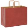 Red Paper Bags with Handles - 50 pcs | Eco-Friendly 32x17x25 cm