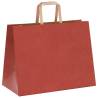 Red Paper Bags with Handles - 50 pcs | Eco-Friendly 32x17x25 cm