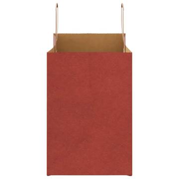 Red Paper Bags with Handles - 50 pcs | Eco-Friendly 32x17x25 cm