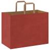 Red Paper Bags with Handles - 50 pcs | Eco-Friendly 32x17x25 cm