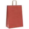 250 Paper Bags with Handles - Red Kraft - Eco-Friendly Packaging