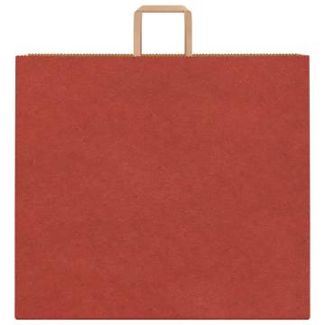 Red Paper Bags with Handles - 250 pcs | HipoMarket UK