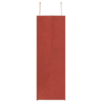 Red Paper Bags with Handles - 250 pcs | HipoMarket UK