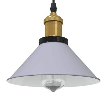 Adjustable E27 Pendant Lamp - Gloss Grey 22 cm - Vintage Style