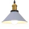 Adjustable E27 Pendant Lamp - Gloss Grey 22 cm - Vintage Style