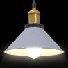 Adjustable E27 Pendant Lamp - Gloss Grey 22 cm - Vintage Style