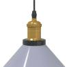 Adjustable E27 Pendant Lamp - Gloss Grey 22 cm - Vintage Style