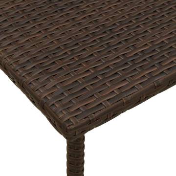 Garden Coffee Table Rectangular Brown 80x40x37 cm - Hipomarket