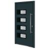 Anthracite Front Door 110x210 cm - Aluminium & PVC | HipoMarket