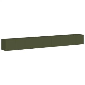 Olive Green Planter - Stylish Cold-Rolled Steel | HipoMarket