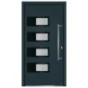 Anthracite Front Door 110x210 cm - Aluminium & PVC | HipoMarket