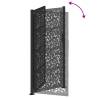 Elegant Black Steel Garden Gate 105x205 cm - Leaf Design