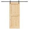  Sliding Door with Hardware Set 90x210 cm Solid Wood Pine Size 90 x 210 cm (213.5 cm) Quantity in Package 1 Model square 