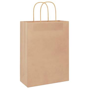 Buy Brown Paper Bags with Handles - 250 pcs - Eco-Friendly