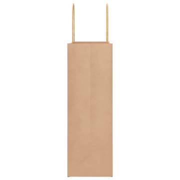 Buy Brown Paper Bags with Handles - 250 pcs - Eco-Friendly