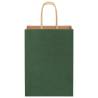 Paper Bags with Handles - 50 Pcs Green 15x8x21 cm | HipoMarket