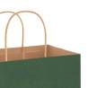 Paper Bags with Handles - 50 Pcs Green 15x8x21 cm | HipoMarket