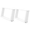 U-Shaped Coffee Table Legs - White Steel 2 pcs | HipoMarket