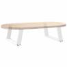 U-Shaped Coffee Table Legs - White Steel 2 pcs | HipoMarket