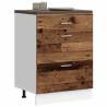  Kitchen Base Cabinet Old Wood Engineered Wood Colour old wood Quantity in Package 1 Model 1x bottom cabinet (3 drawers) 60 cm Number of 