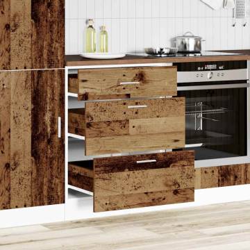 Old Wood Kitchen Base Cabinet | Durable Engineered Wood Storage