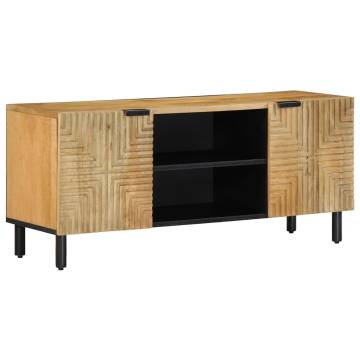 Stylish TV Cabinet Brown 105x33x46 cm | Solid Wood Mango