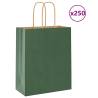  Paper Bags 250 pcs with Handles Green 18x8x22 cm Colour green Size 18 x 8 x 22 cm Quantity in Package 250 