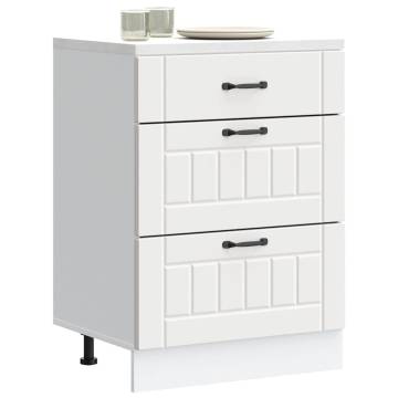 Kitchen Base Cabinet Lucca White Engineered Wood | Hipomarket