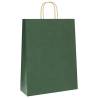 Durable Green Paper Bags with Handles - 50 pcs | Hipomarket