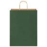 Durable Green Paper Bags with Handles - 50 pcs | Hipomarket