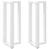 Bar Table Legs T-Shaped - 2 pcs White Steel | Hipomarket