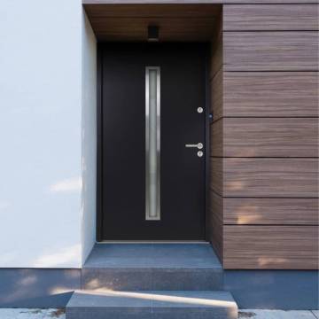 Front Door Anthracite 90x200 cm Aluminium - Durable & Secure