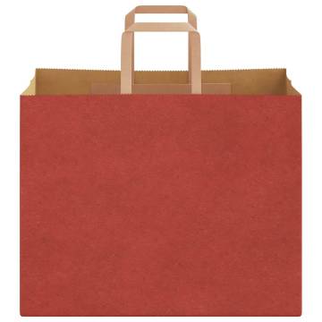 Paper Bags 50 pcs with Handles Red - Eco-Friendly & Durable