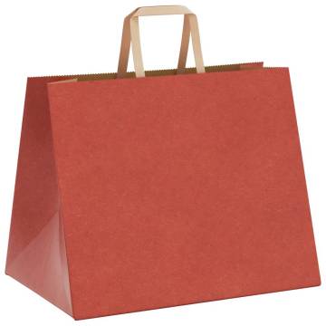 Paper Bags 50 pcs with Handles Red - Eco-Friendly & Durable