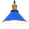 Height Adjustable Pendant Lamp E27 Gloss Dark Blue - 22 cm