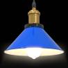 Height Adjustable Pendant Lamp E27 Gloss Dark Blue - 22 cm