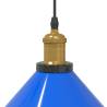 Height Adjustable Pendant Lamp E27 Gloss Dark Blue - 22 cm