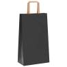 250 Black Paper Bags with Handles - Eco-Friendly Packaging