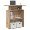  Reception Desk Artisan Oak 100x40x104 cm Engineered Wood Colour artisan oak 