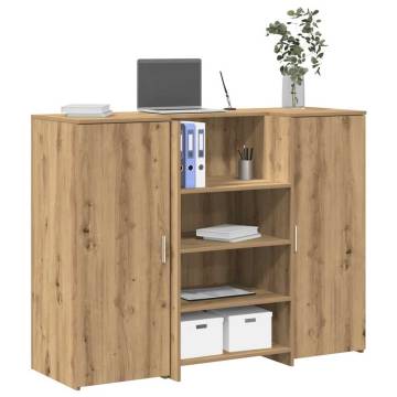 Reception Desk Artisan Oak | 135x50x103.5 cm - Hipomarket