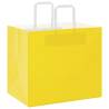 50 Yellow Paper Bags with Handles - Eco-Friendly & Durable